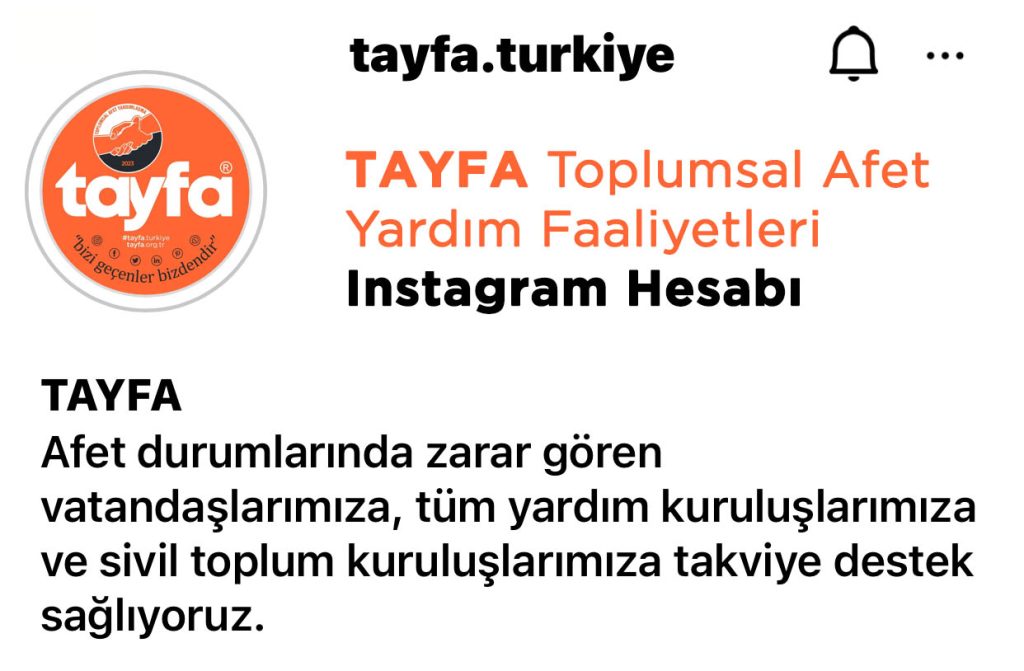 T.A.Y.F.A. Toplumsal Afet Yardım Faaliyetleri